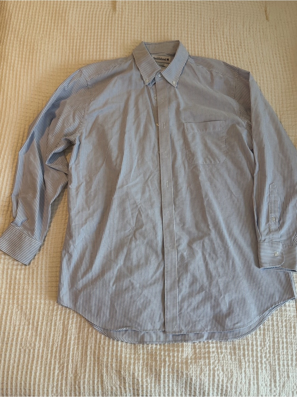 Saddlebred Blue Stripe Men’s Dress Shirt